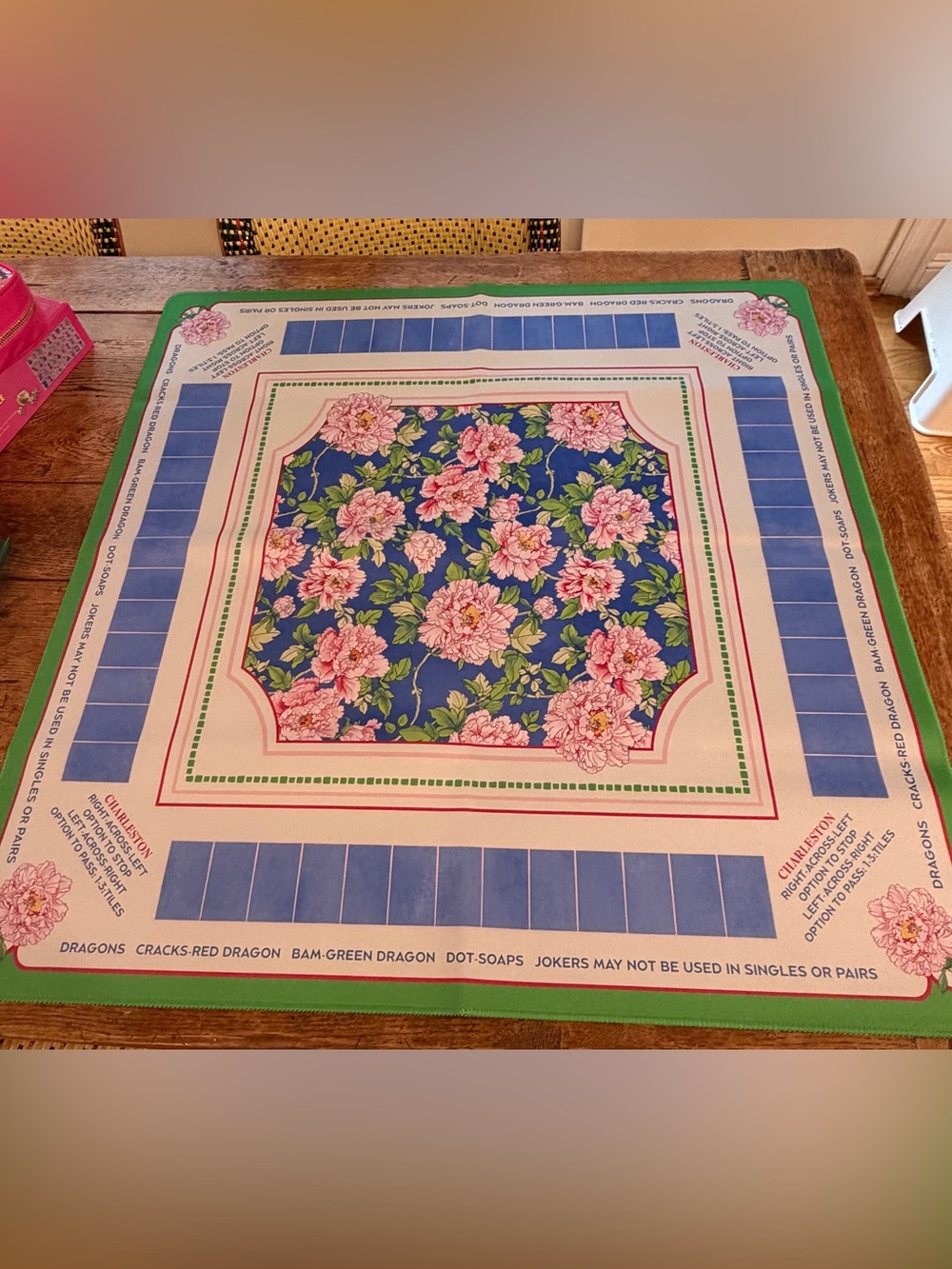 Floral Mah Jong Mat